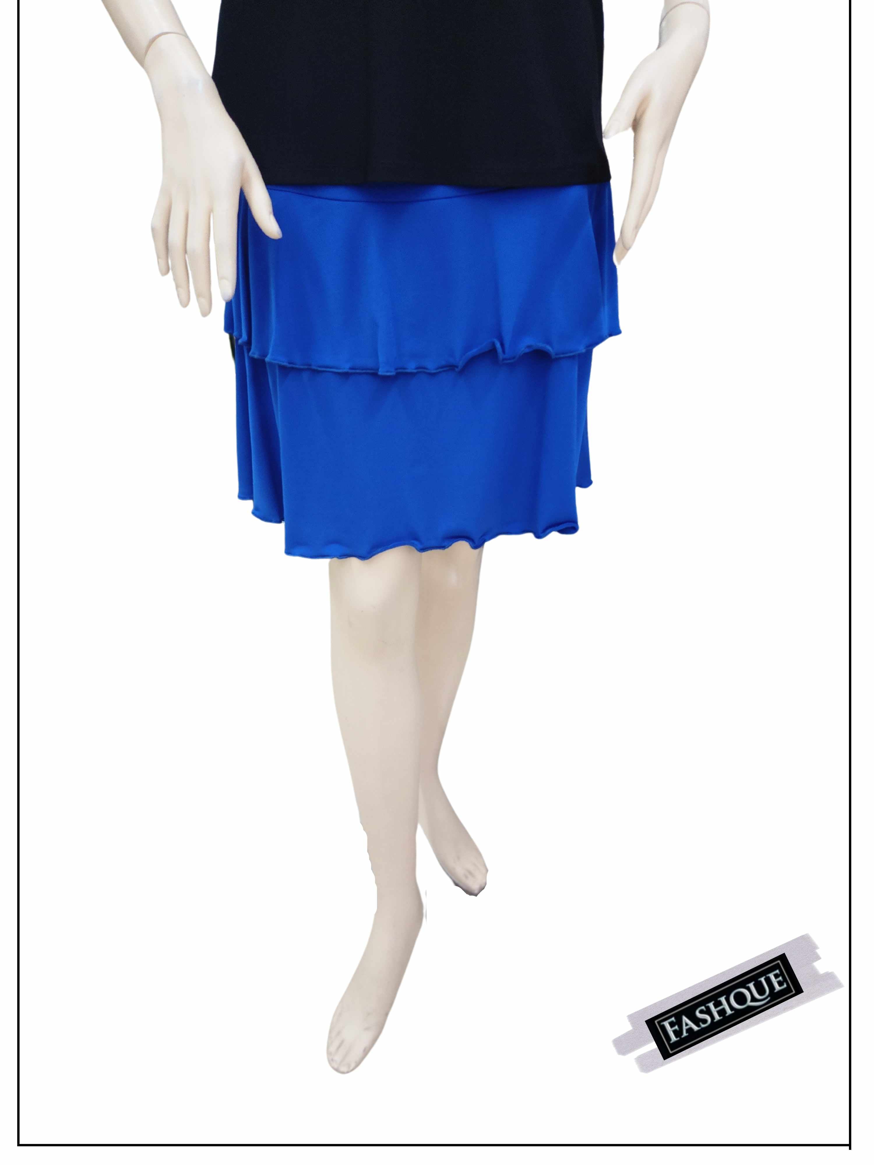 FASHQUE - 3 Tier SOLID SKORT with the Ruffle in the center - SH001