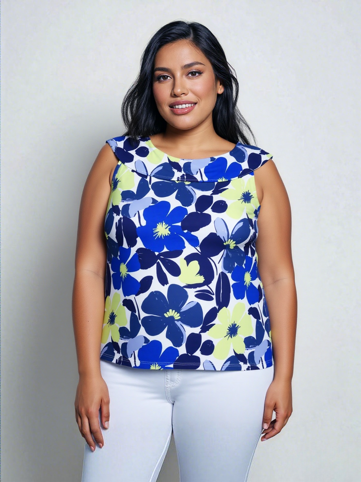 COWL NECK SLEEVELESS TOP - T2662