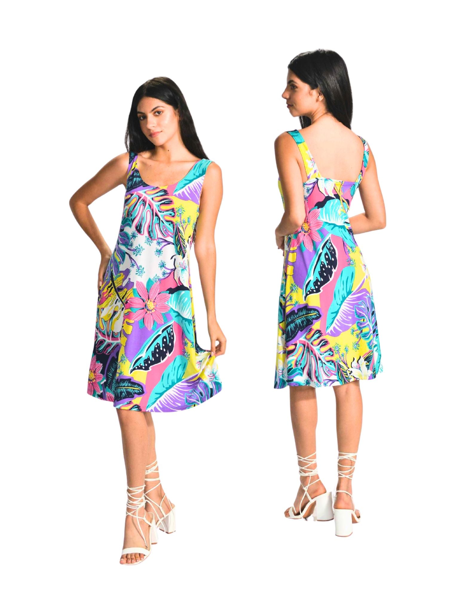 FASHQUE - SUNDRESS - Skater Style tank dress with square back  - D001 SALE