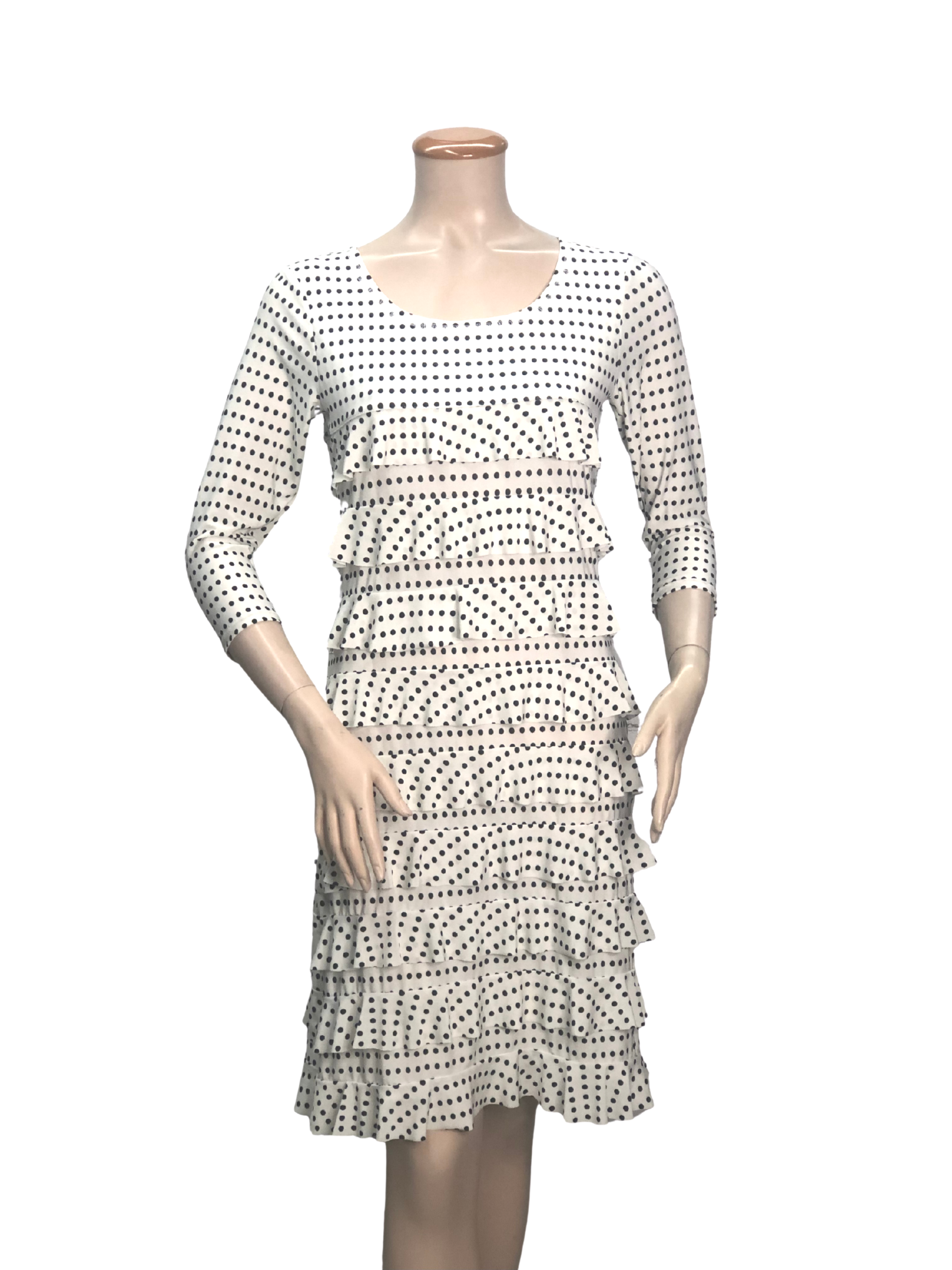 FASHQUE - Ruffle Dress 3/4 Sleeve  - D049 SALE