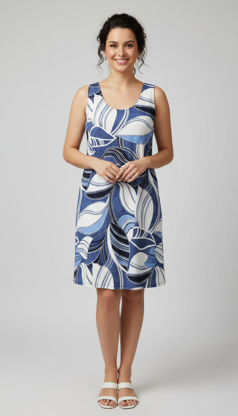 SUNDRESS - Skater Style tank dress with square back - D2001