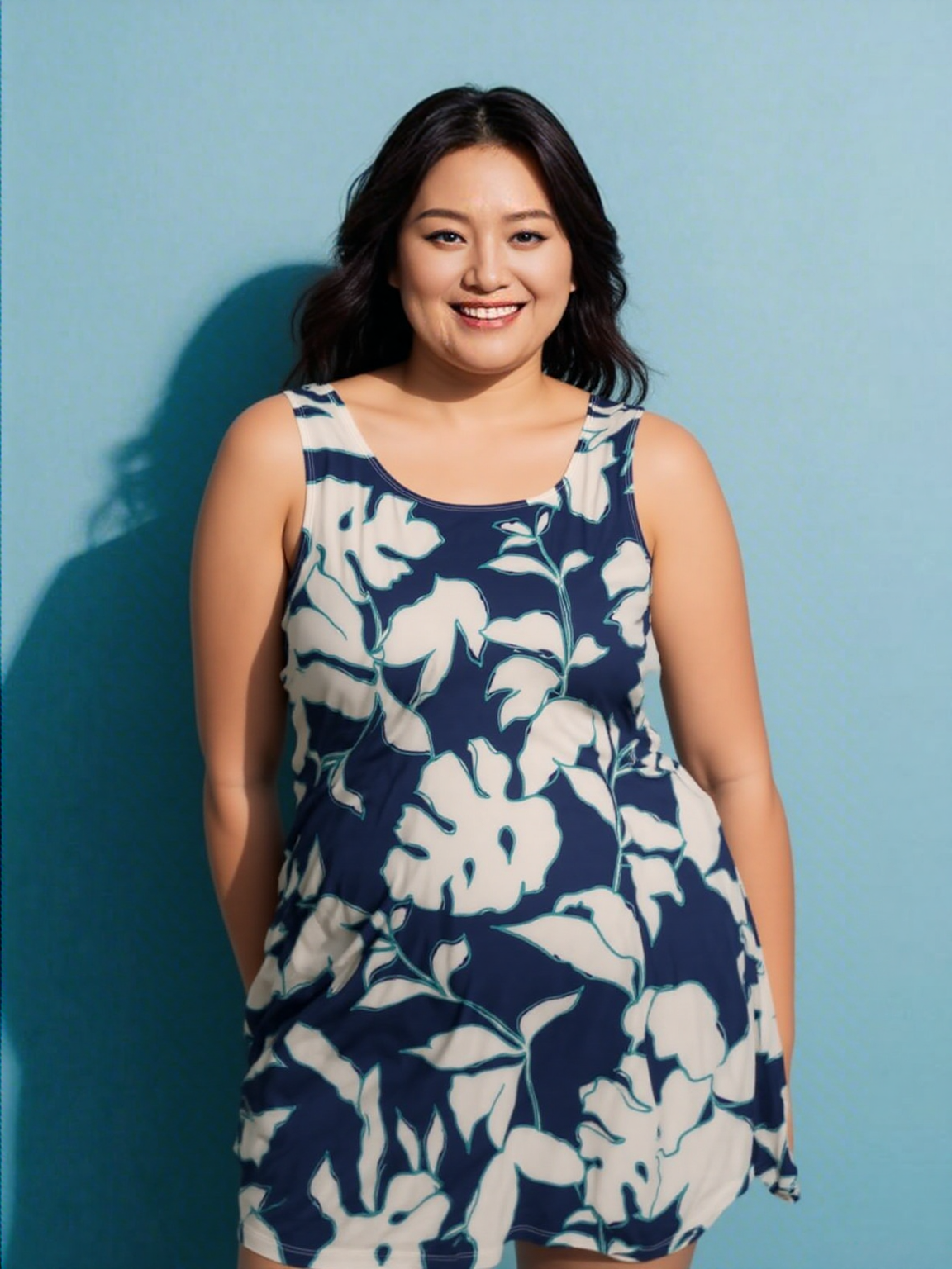 Square back tank Dress with Pockets - D2061