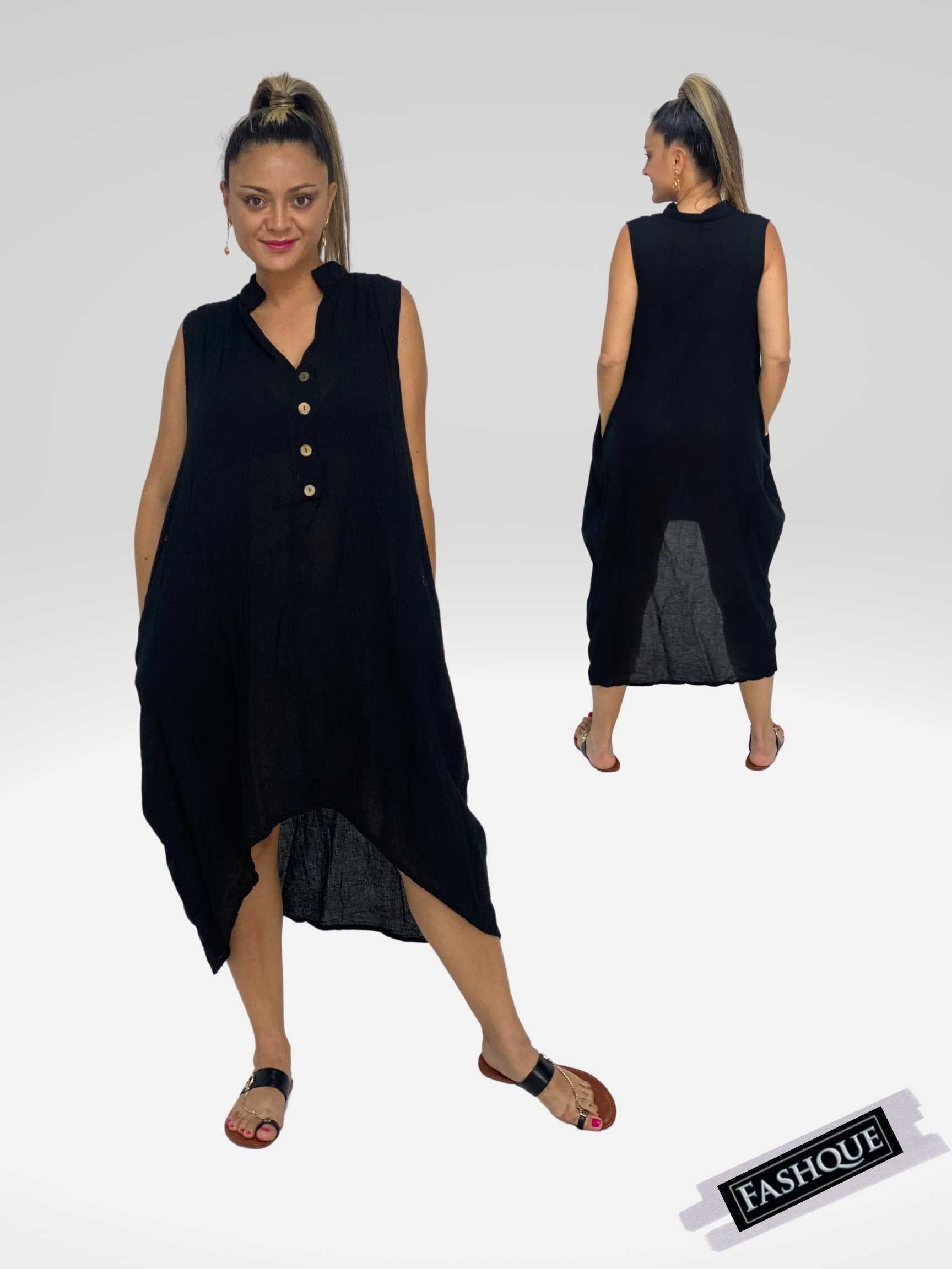 FASHQUE - Dress come Bikini Bathing Suit Beach Cover Ups shirt with Pockets - D6249
