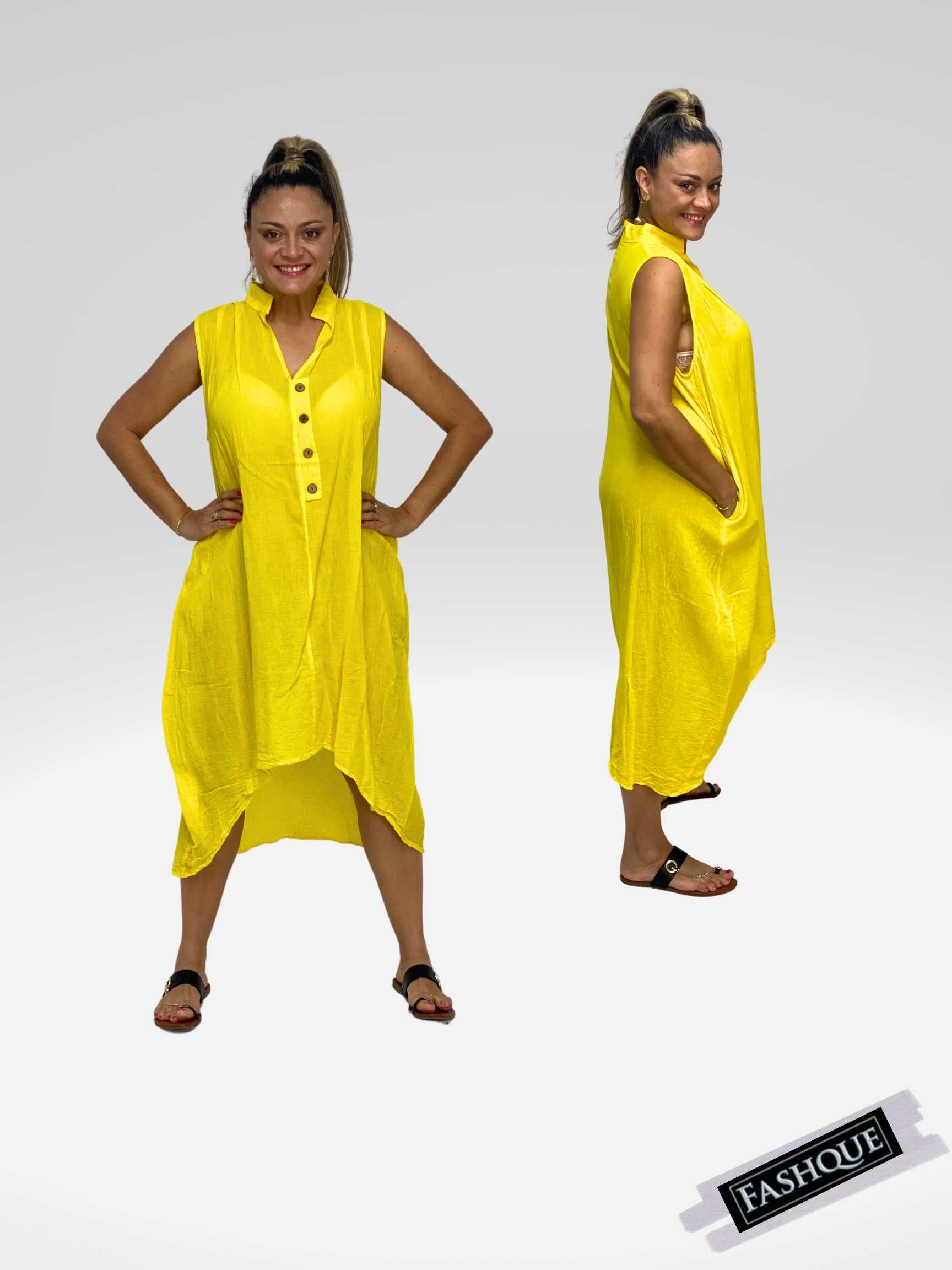 FASHQUE - Dress come Bikini Bathing Suit Beach Cover Ups shirt with Pockets - D6249