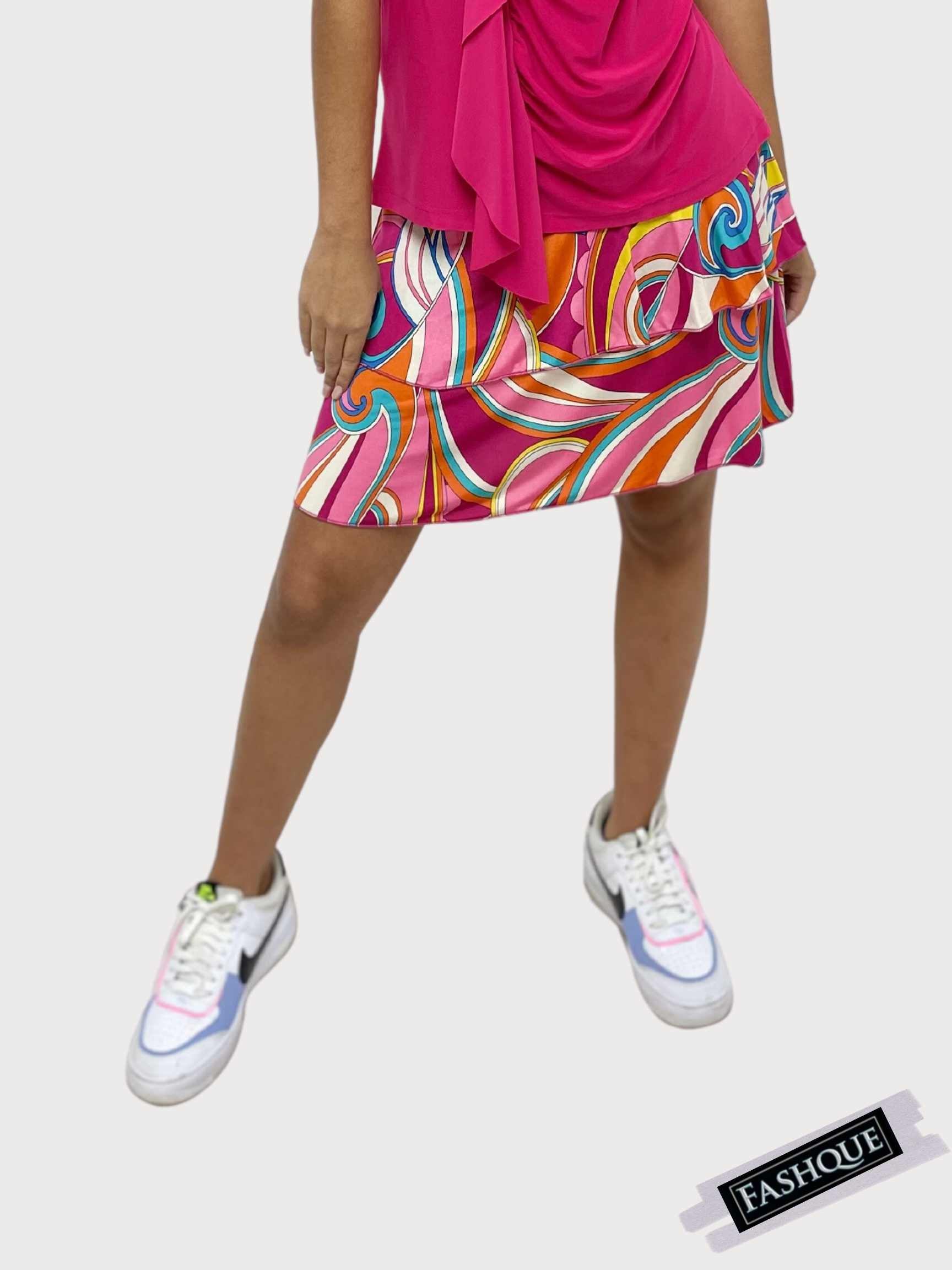 FASHQUE - 3 Tier PRINTED SKORT with the Ruffle in the center - SH001