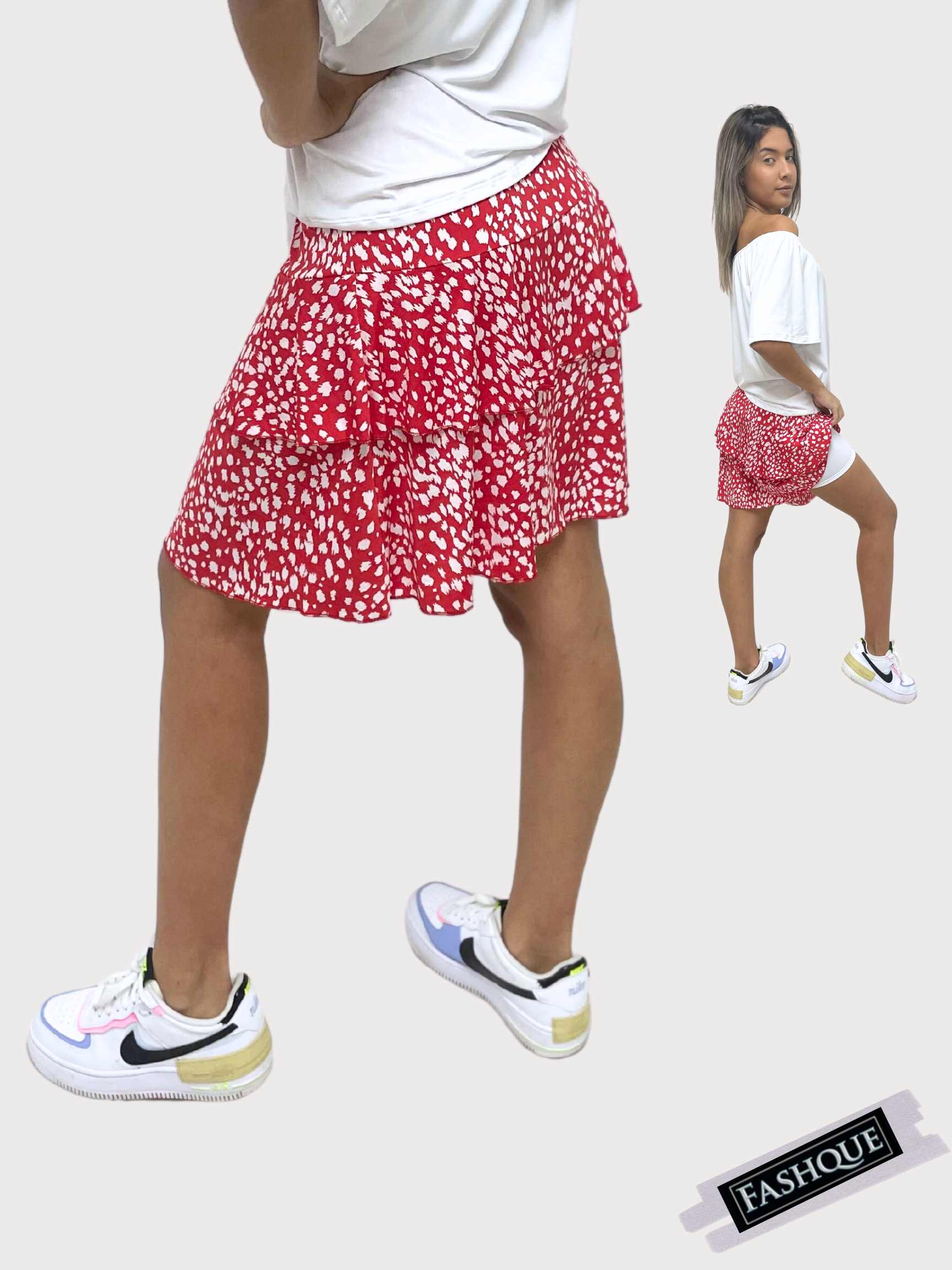 3 Tier PRINTED SKORT with the Ruffle in the center - SH001 SALE