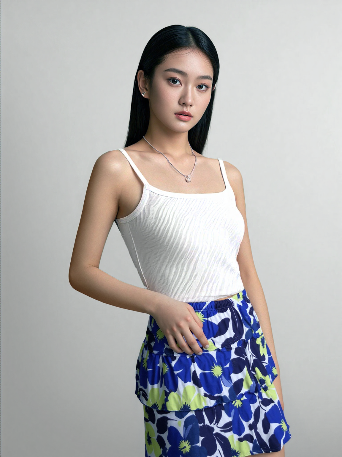 2 Tier DIGITAL PRINT SKORT with the Ruffle in the center SH2001