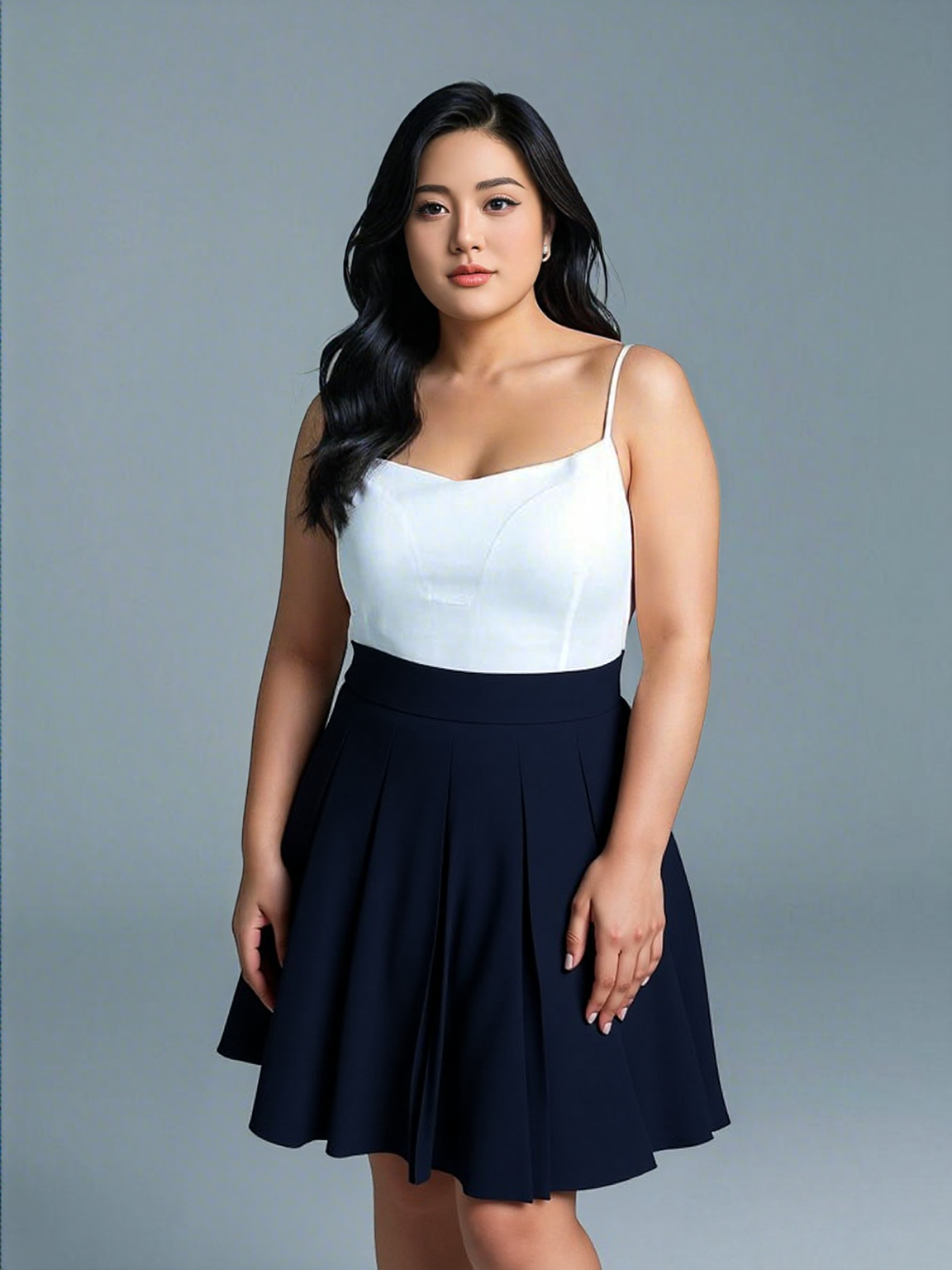 Pleated Midi Skirt – Effortless Elegance - SK004