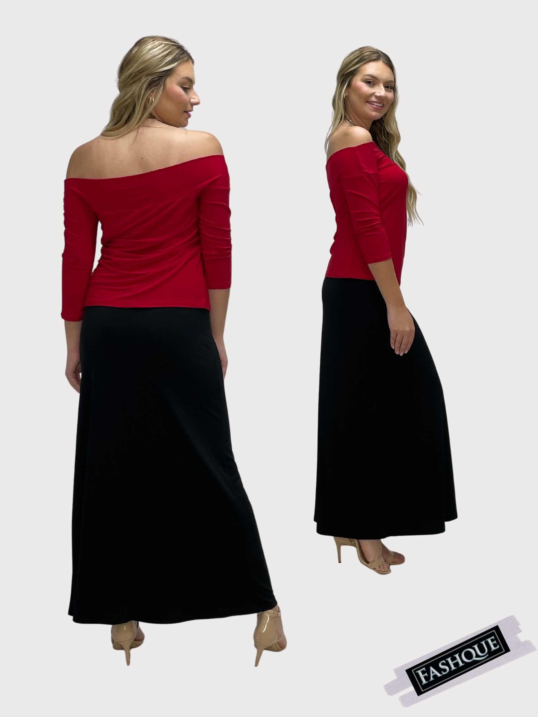 Basic Foldable High Waist Maxi Skirts - SK007