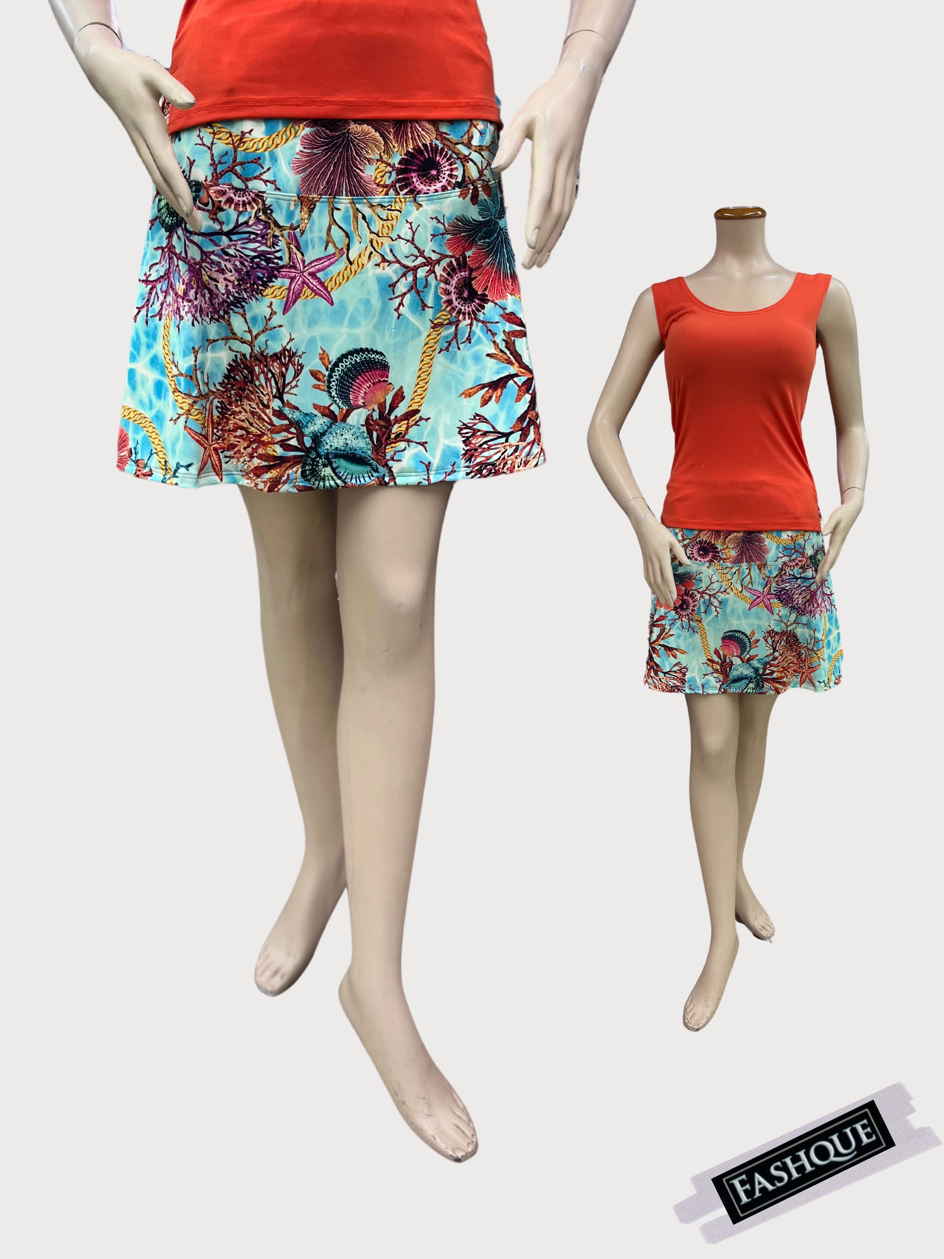 Women Digital Print Golf Short Skort with Pockets - SK2013