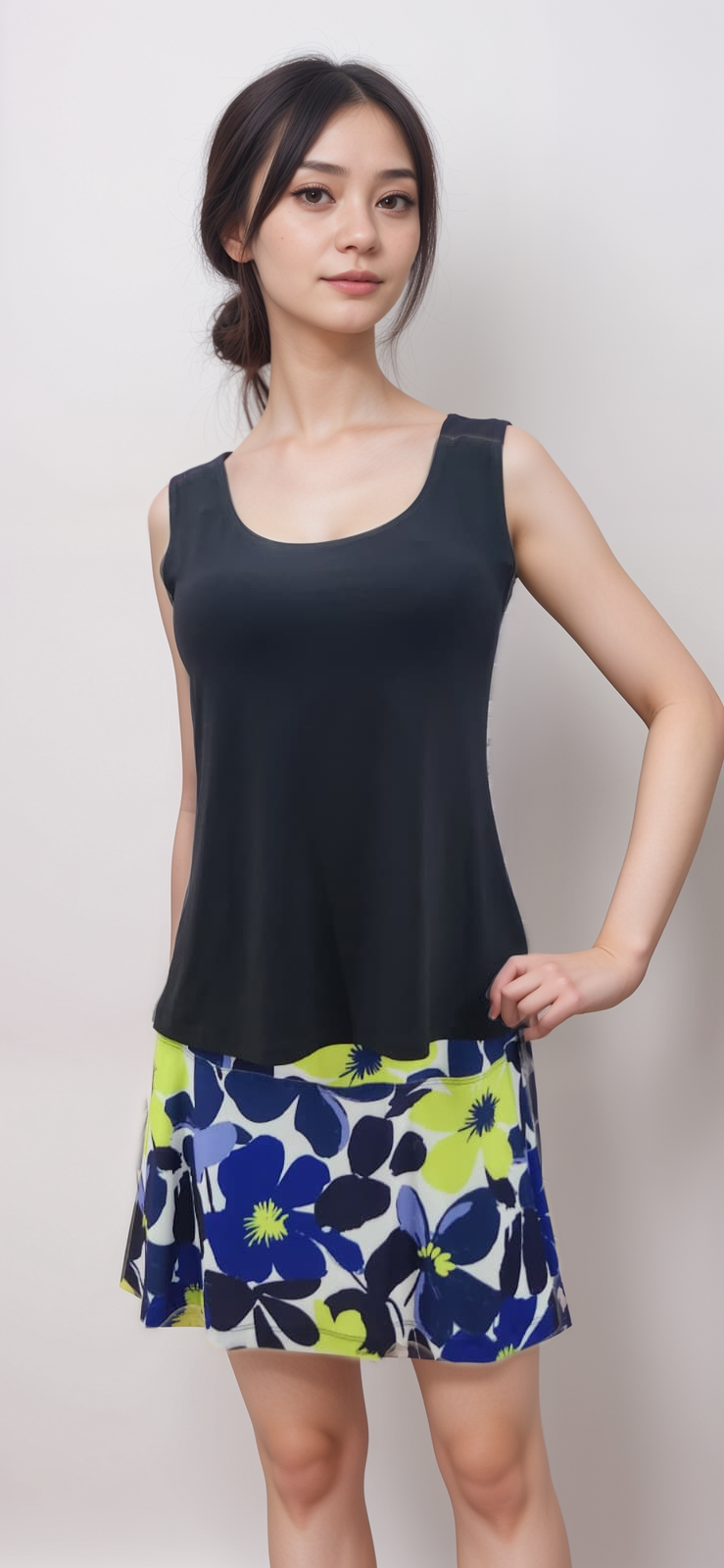 Round Neck Basic Solid Tank Top - T318
