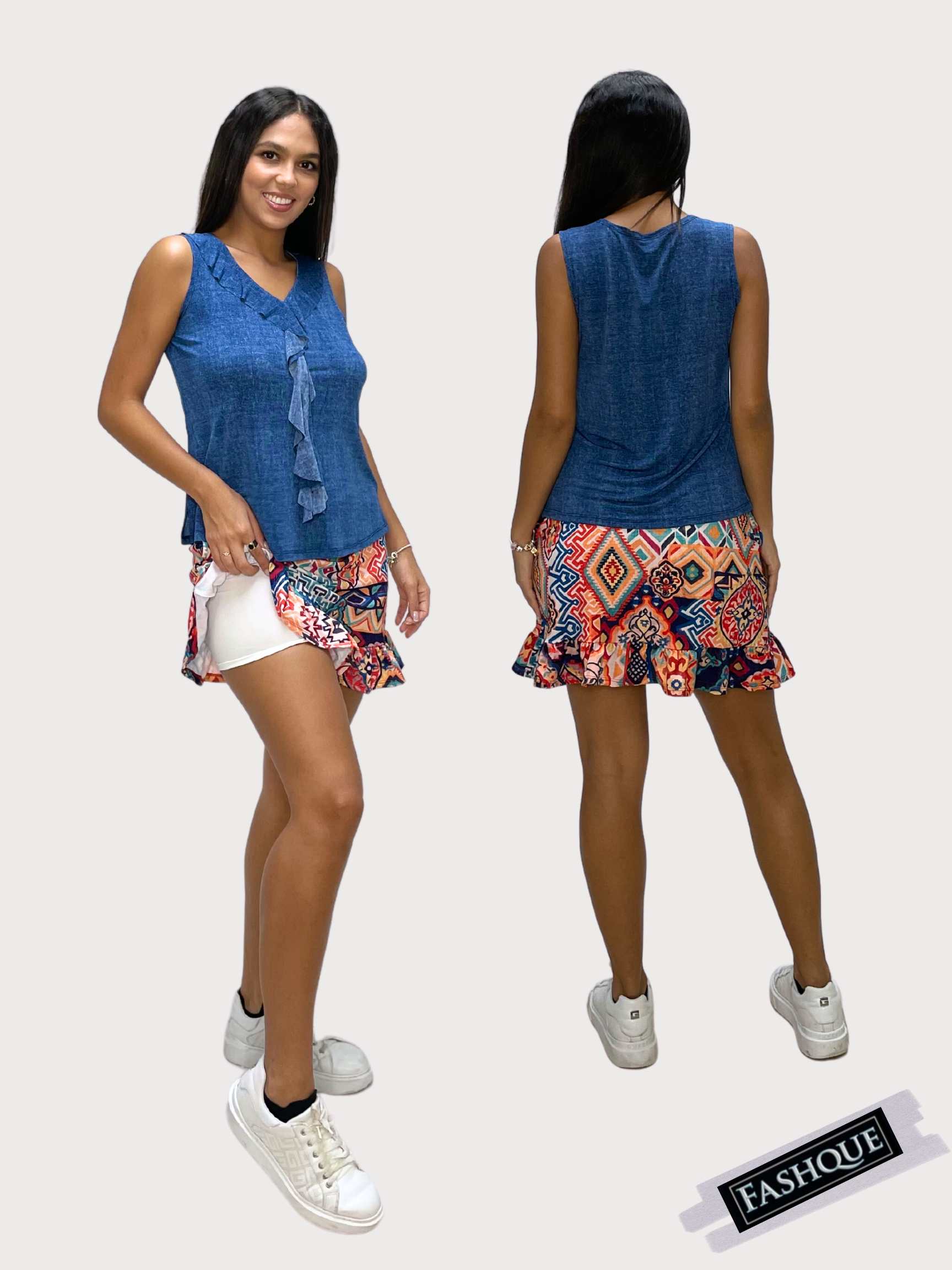 FASHQUE - Women Golf Skort with ruffle on bottom & Pockets - SK2014
