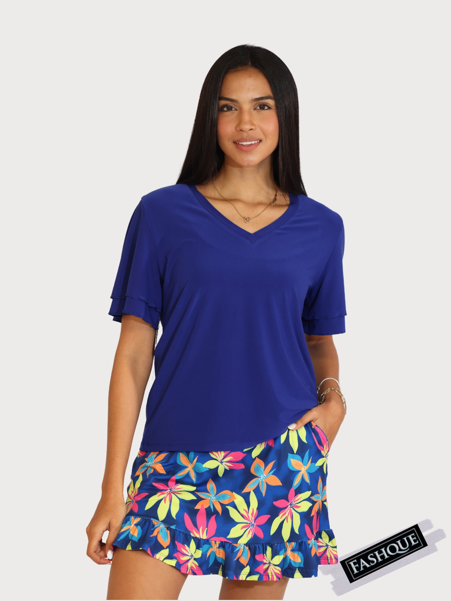 FASHQUE - Women Golf Skort with ruffle on bottom & Pockets - SK2014