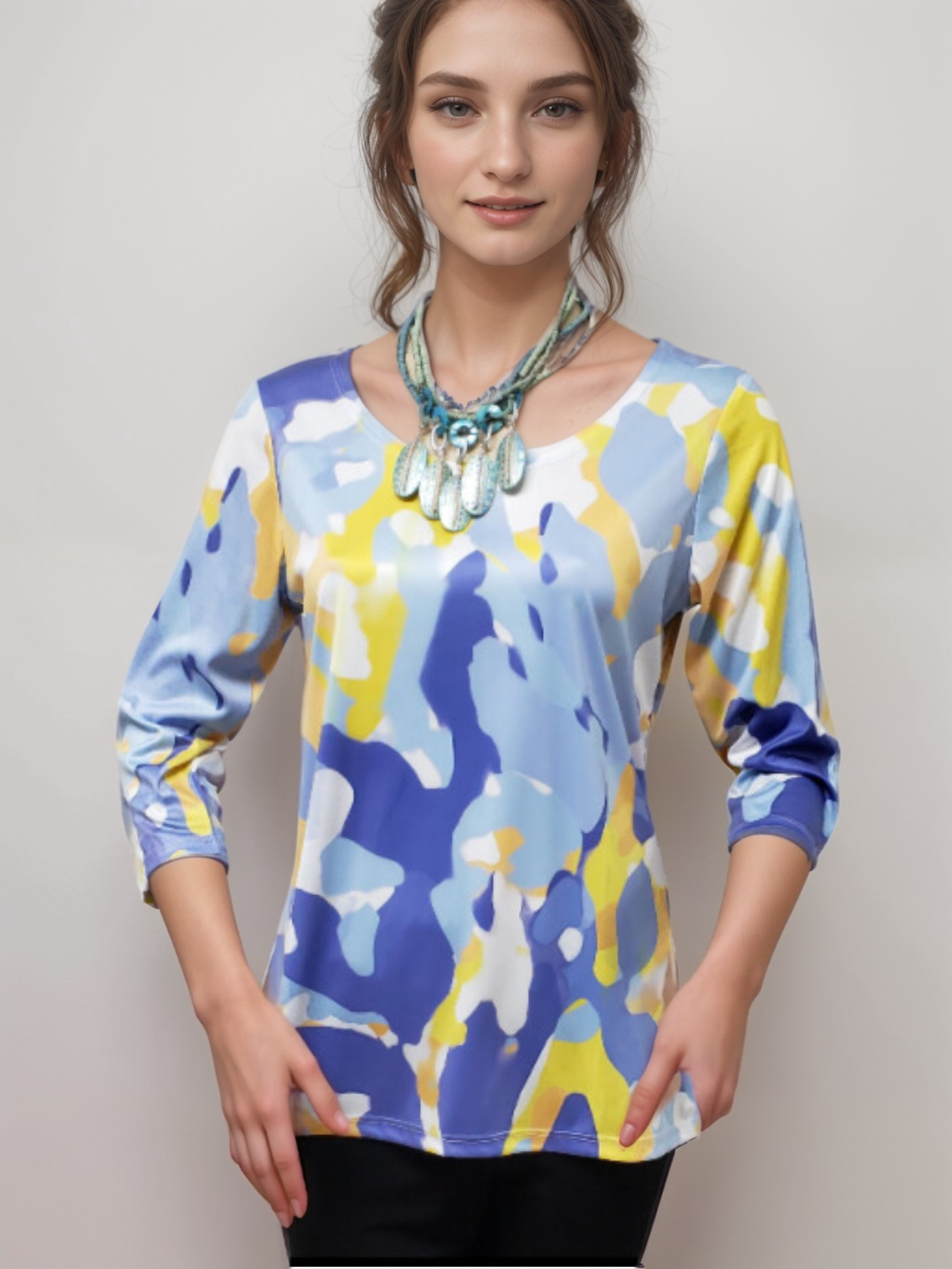 TOP DIGITAL PRINT TUNIC - T1002