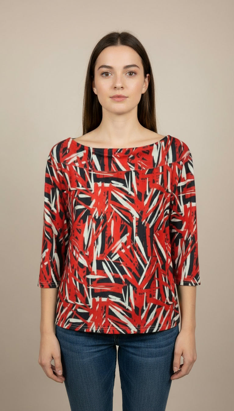 Off Shoulder top with 3/4 Sleeves - T2495