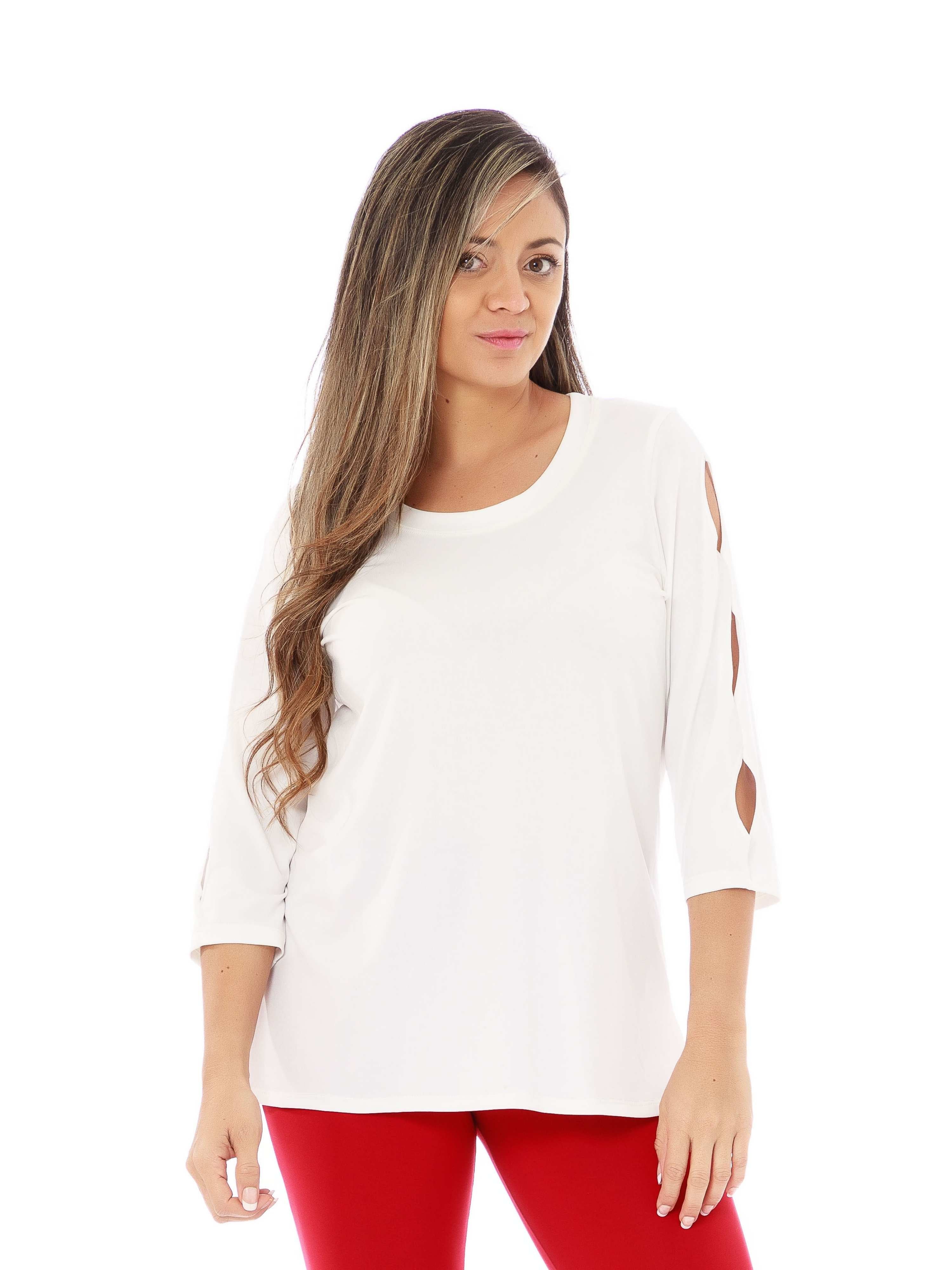 Top with 3 KEY hole details on the sleeves - T430 SALE