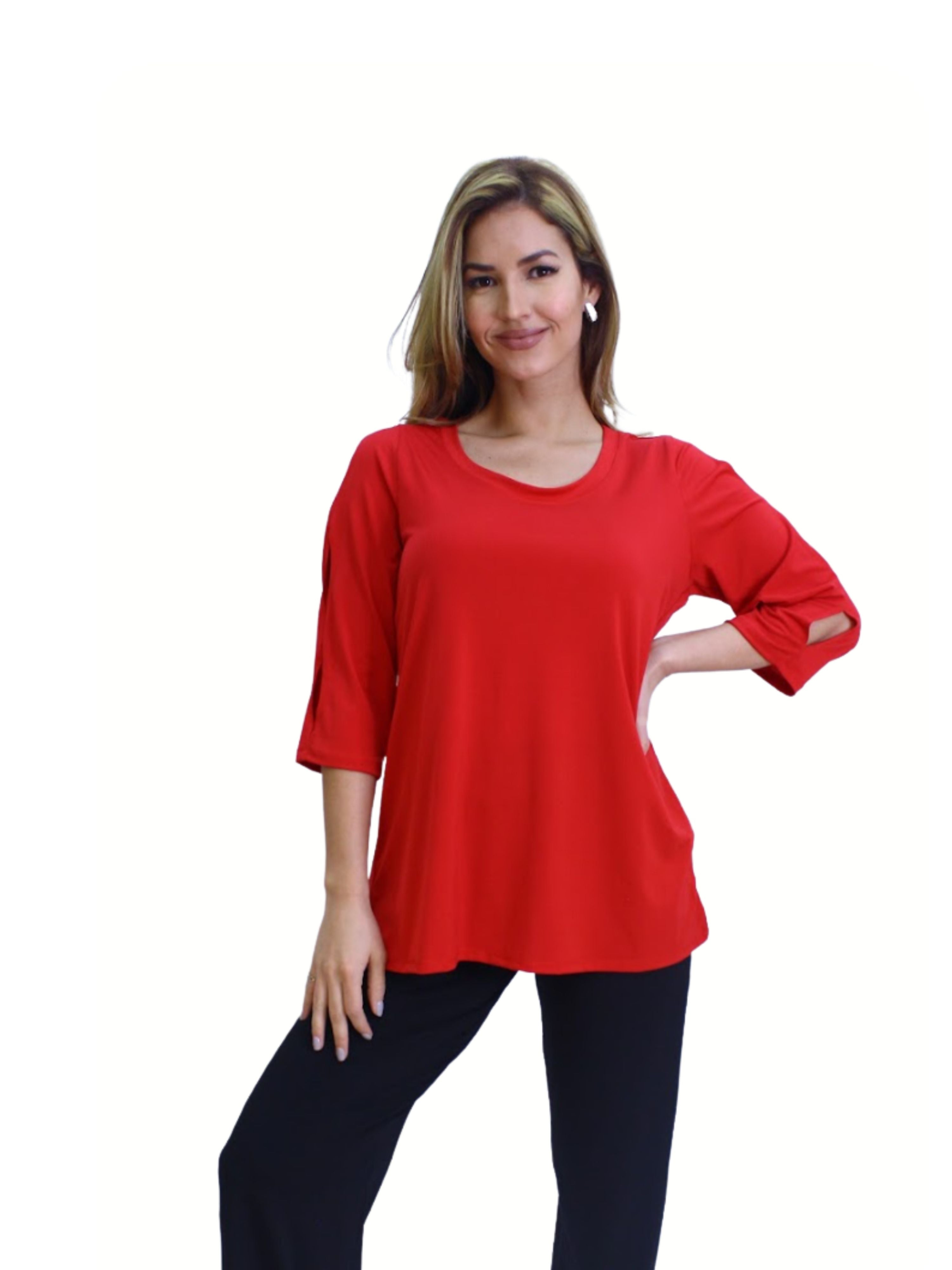 Top with 3 KEY hole details on the sleeves - T430 SALE