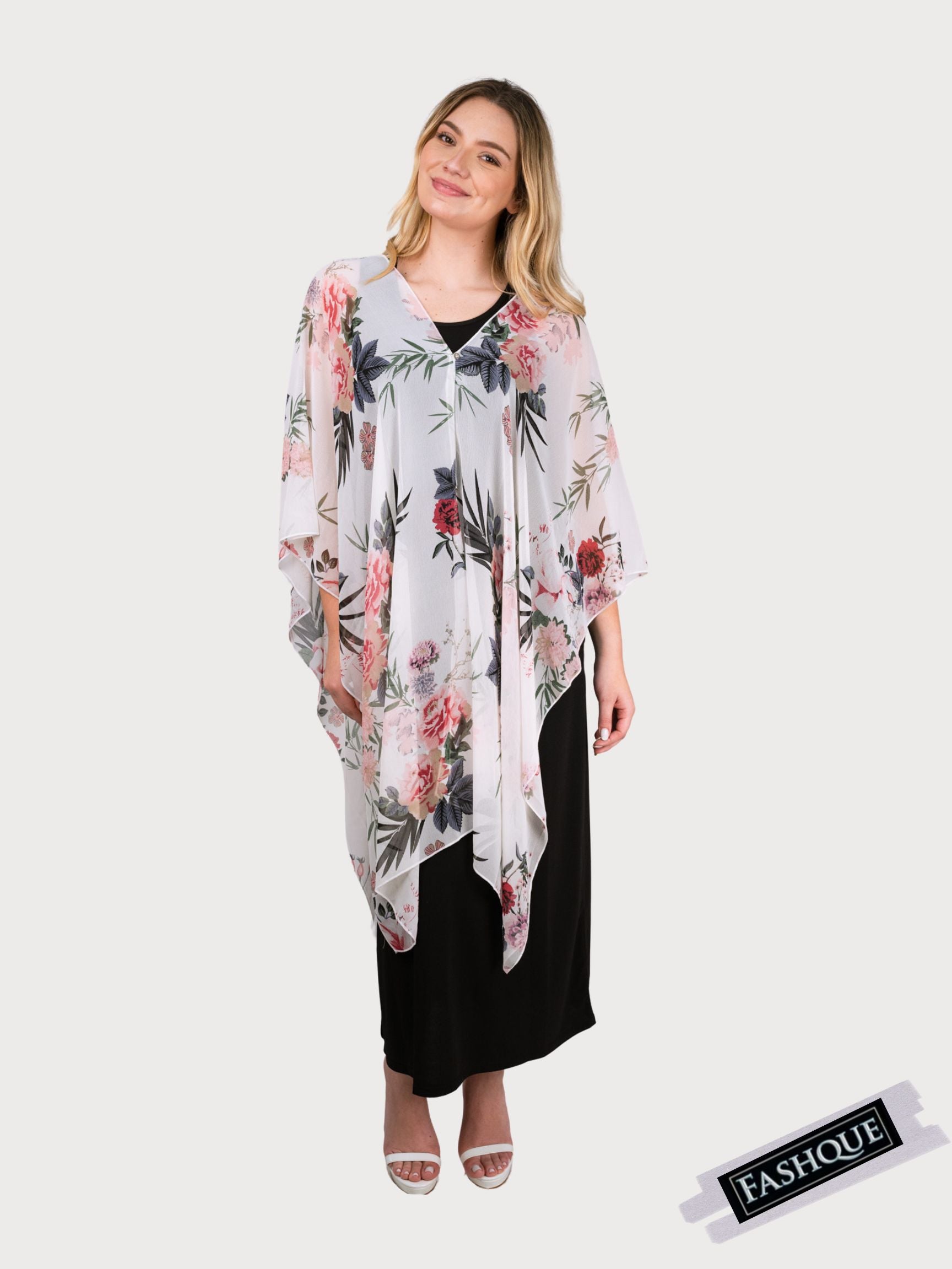COVER UP WITH BUTTONS EMBELISHMENT-MULTI WAY WEAR - T6108