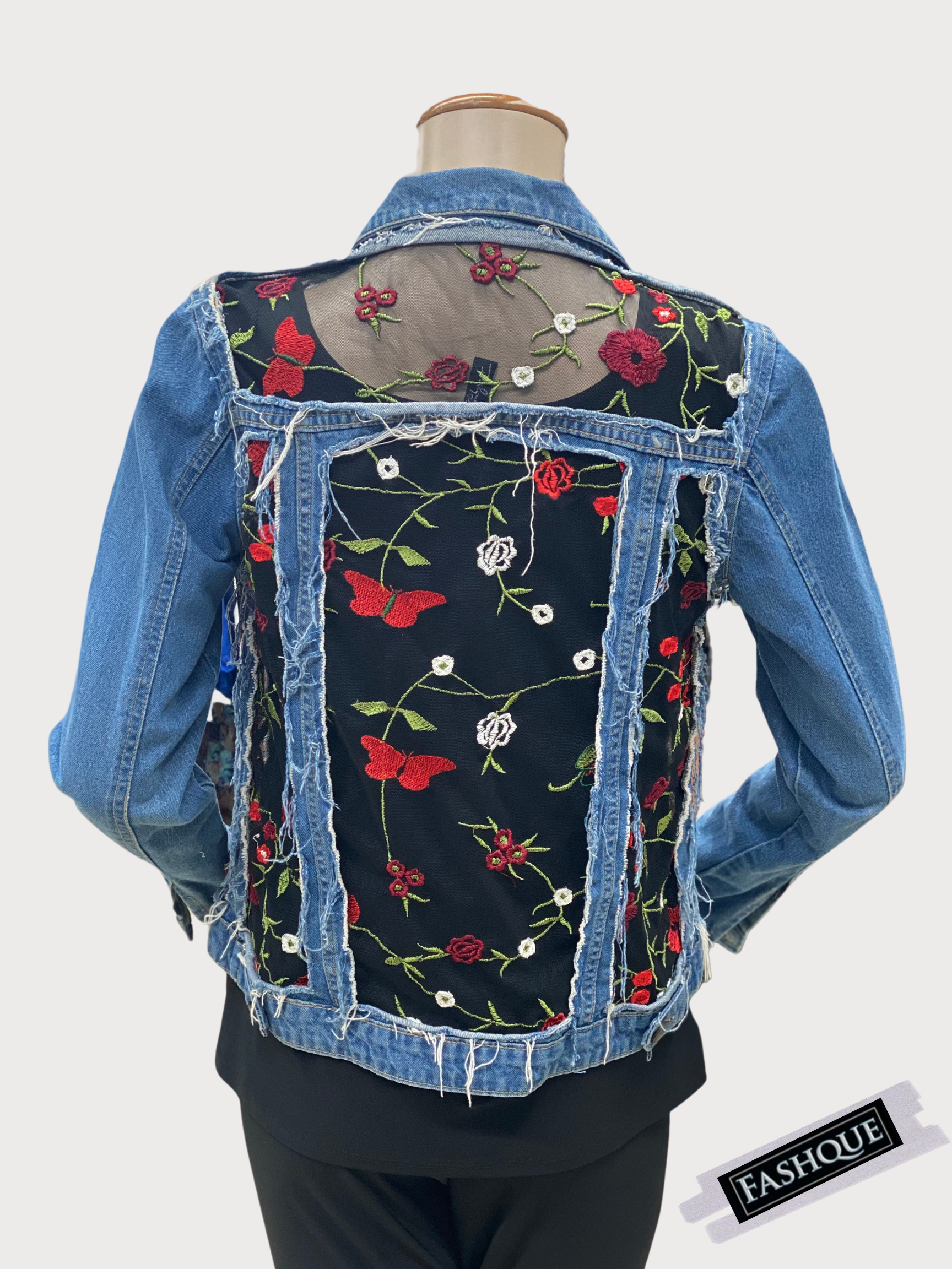 FASHQUE - Denim Jacket for women with Patchwork - T657