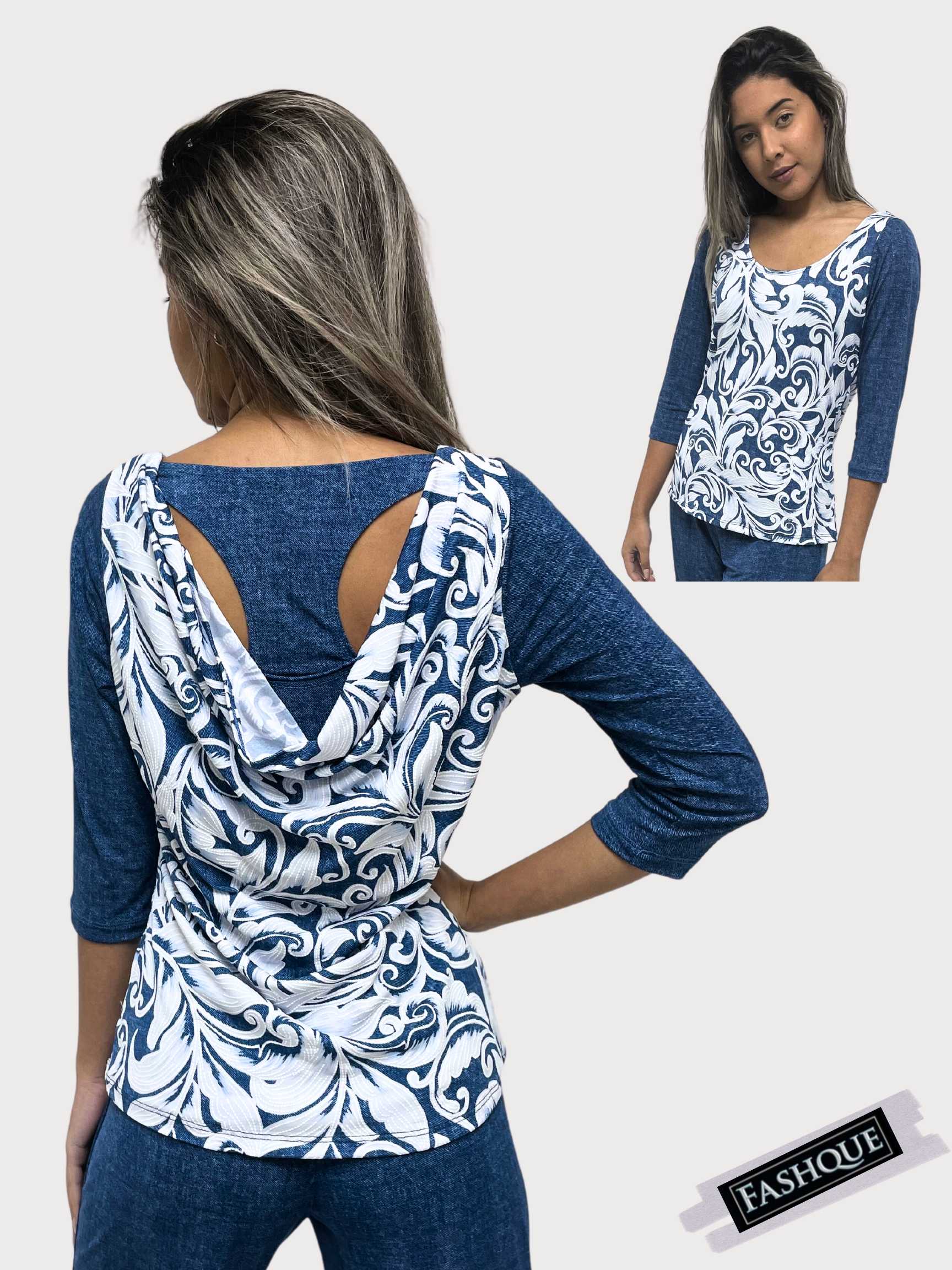 3/4 SLEEVE FLIRTY WOMENS TOP WITH RACERBACK TANK TOP - T658