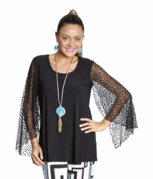 Long slit sleeve exaggerated Sexy Bodycon Tunic Top - T436 SALE