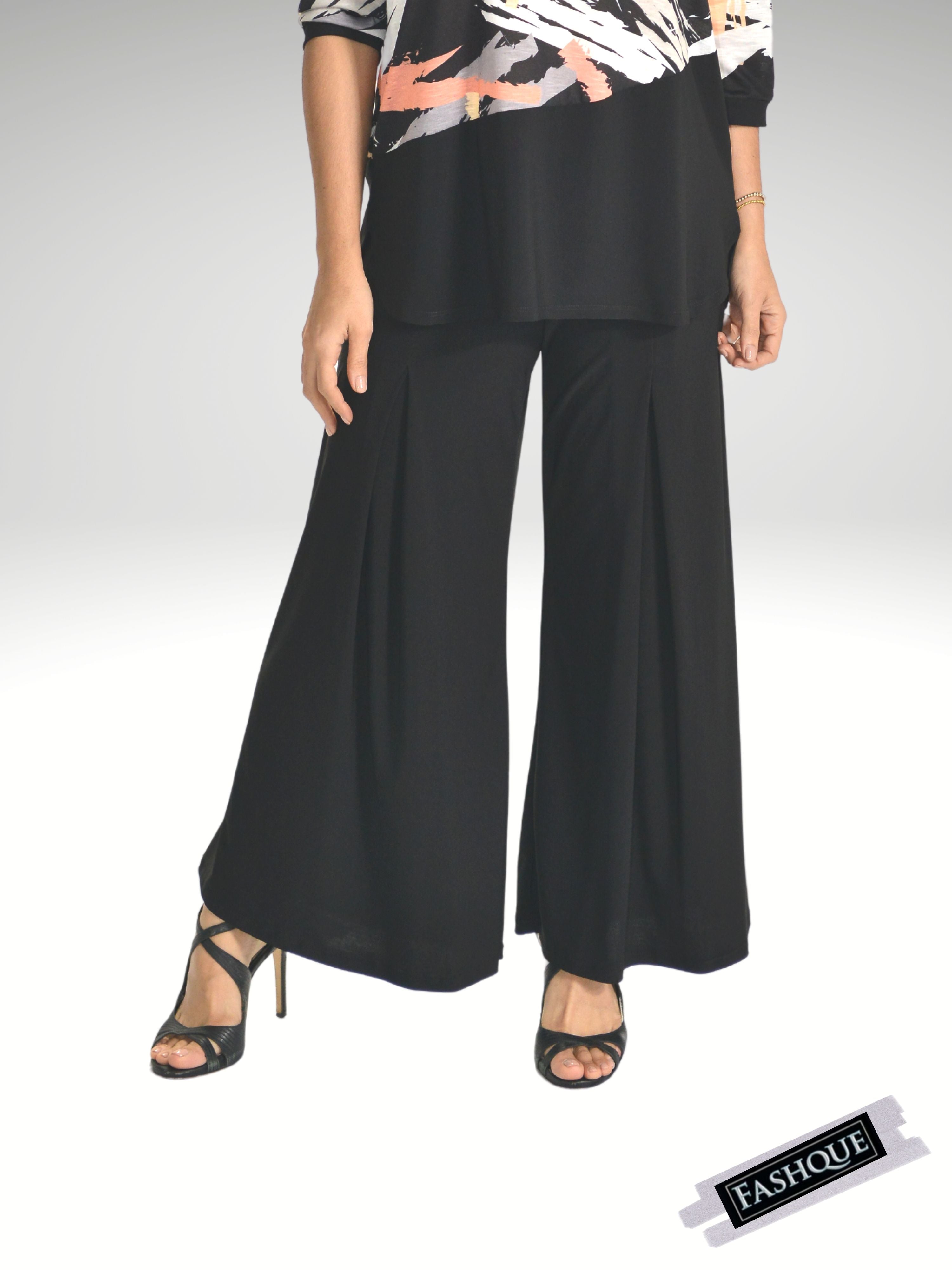 FASHQUE - Pull On Pleated Front Gaucho - P031