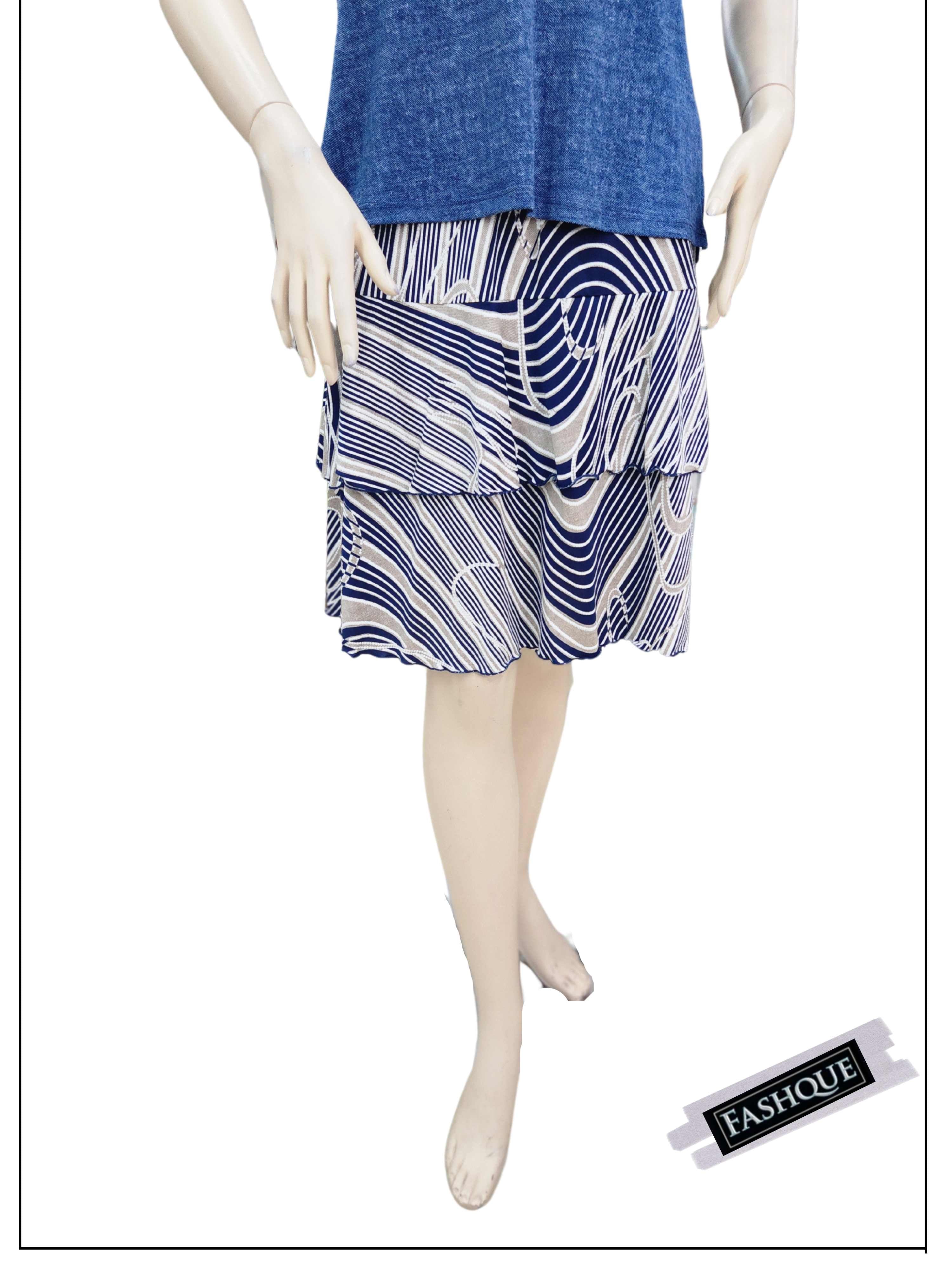 FASHQUE - 3 Tier PRINTED SKORT with the Ruffle in the center - SH001 SALE