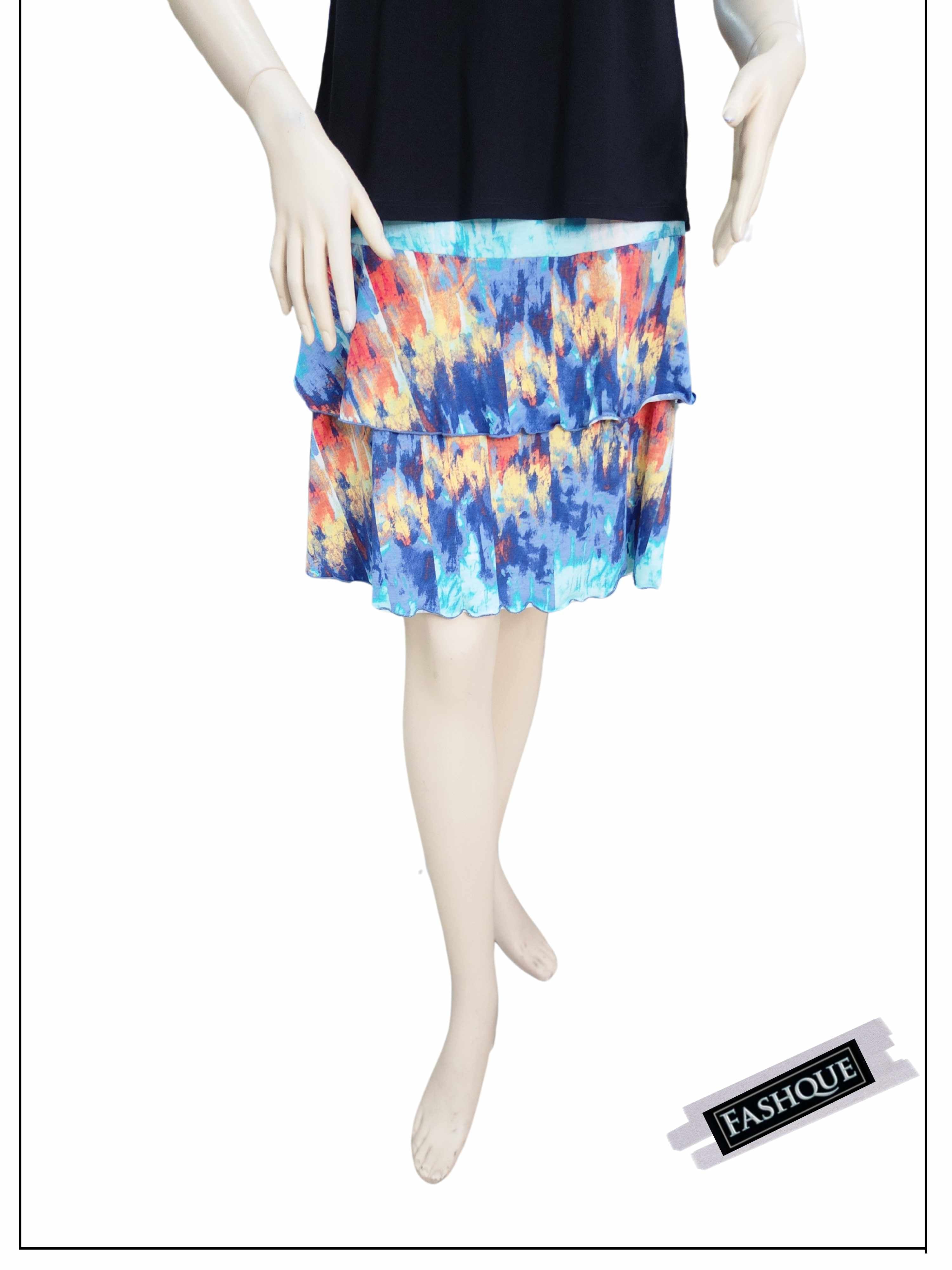 3 Tier PRINTED SKORT with the Ruffle in the center - SH001 SALE