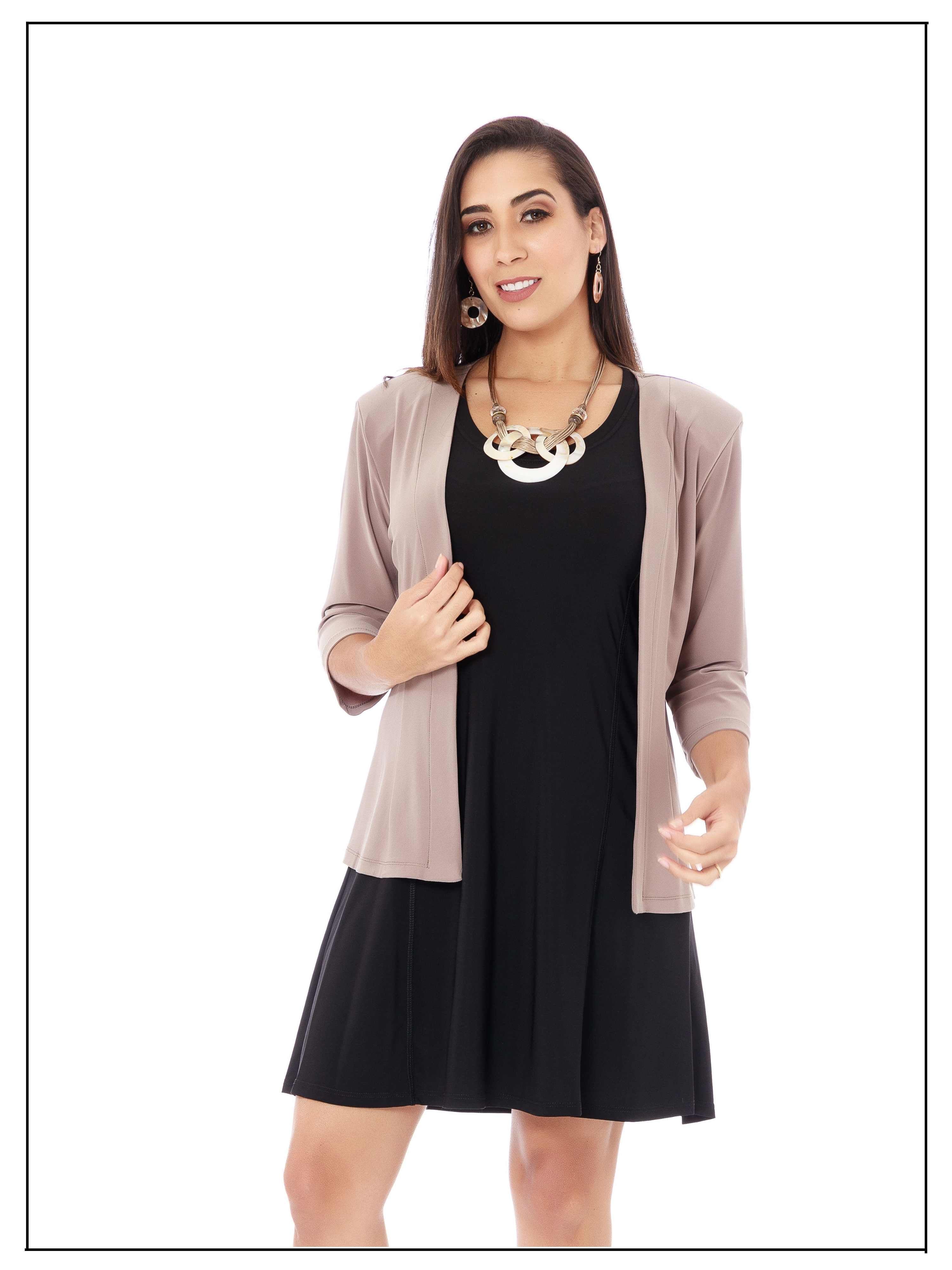 Fitted Jacket with Shoulder Pads - T565